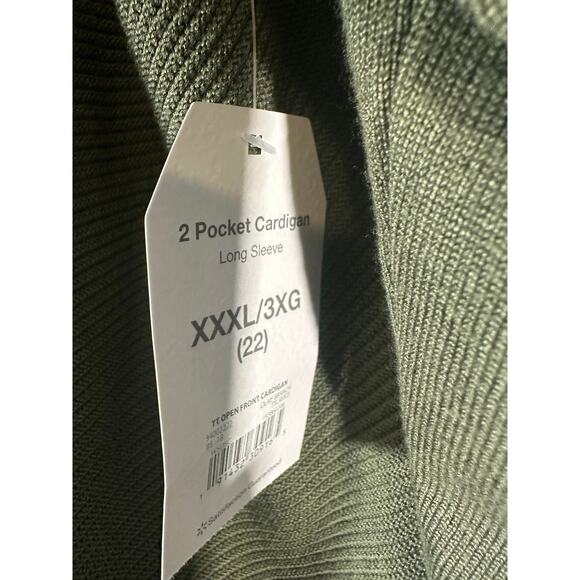 NWT Time and Tru Open Front Cardigan – Olive Green – Lightweight Everyday Layer - Picture 8 of 8